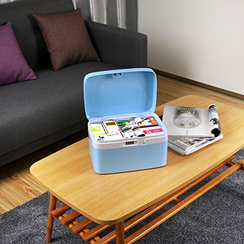 Medizinbox tragbare Verbandskasten mit Passwortschutz und süß Design, auch als Aufbewahrungbox - 5