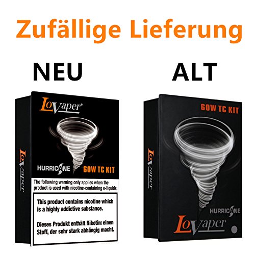 E Zigarette Starterset LoVaper® 60W Mod kit, 2200mAh Akku, Top Refill 0.3ohm/2.0ml Verdampfer Tank, TC(Temperaturregelung) Box Mod mit 18650 Integriertem Batterie, Electronic Cigarette Ohne Nikotin (Silber) - 6