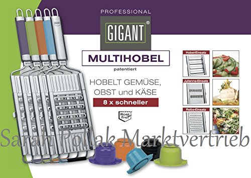 Gigant Multihobel mit 2 zusätzlichen Einsätzen (Edelstahl)