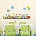cute animals circus train wall stickers nursery wall art decorative mural baby bedroom children playroom wall decal removable PEEL & STICK