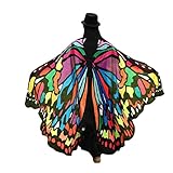 Vovotrade ✿✿Hot!!!Soft Fabric Butterfly Wings Shawl Fairy Ladies Nymph Pixie Costume Accessory (Mehrfarbig)