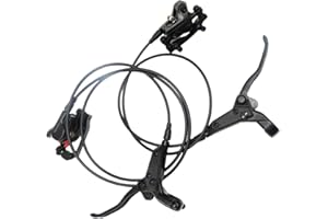 Eawfgtuw Mountain Bike Hydraulic Disc Brake System Optimized For Efficiency Mountain Bike Hydraulic Disc Brake Set, Left and Right with Aluminum Alloy Levers Calipers