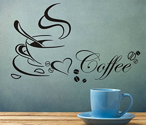 Lumanuby Wandtattoos Küche Kaffee Wandsticker Wandaufkleber Abnehmbare für Esszimmer Café Und Restaurant - 8
