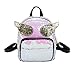 Produktbild Mädchen Pailletten Laser Leder Schultasche VENMO Umhängetasche Damen Umhängetasche Frauen Schule Stil Pailletten Reisetasche Schultasche Rucksack Tasche Frau Pailletten Rucksack College mode (White)