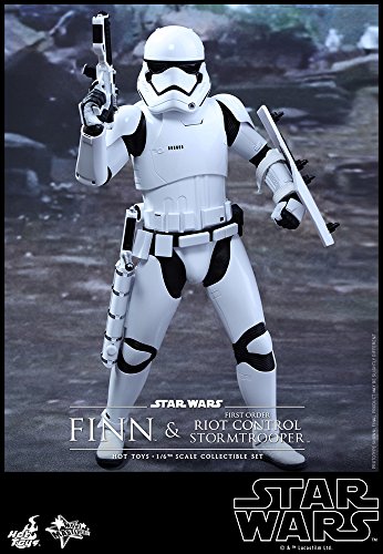 Hot Toys HT902626 1:6 Scale Finn and First Order Riot Control Storm Trooper Set Star Wars The Force Awakens Figure