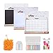 Produktbild "UFIXX Selbstheftendes Whiteboard Tafel Sticker Terminplaner Familienplaner Wandsticker mit 3 Teilen, 12 farbigen Stiften, 1 Schwamm, 1 Halter und 1 Haken-WB2303 "