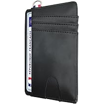 Porte-cartes En Cuir Avec Blocage RFID Black | Leroy Merlin