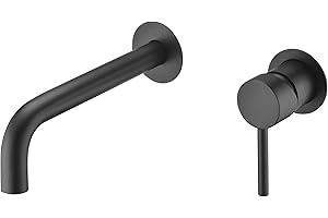 Grifo empotrado de lavabo Imex Etna Negro GLT023-NG