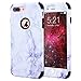 Produktbild WE LOVE CASE iPhone 7 Plus / iPhone 8 Plus Hülle Marmor 360-Grad All-inclusive Split Full Protection Anti-Drop iPhone 7 Plus / iPhone 8 Plus 5,5" Hülle Schwarz Schutzhülle Handyhülle Handytasche Handycover PC Harte und Weiches Silikon Inter Case Anti-Scratch Handy Tasche Schale Schlank Backcover Bumper Fall Protective Abdeckung Bumper Schale Ultra Dünn Anti-Kratz für Apple iPhone 7 Plus / iPhone 8 Plus 5,5"