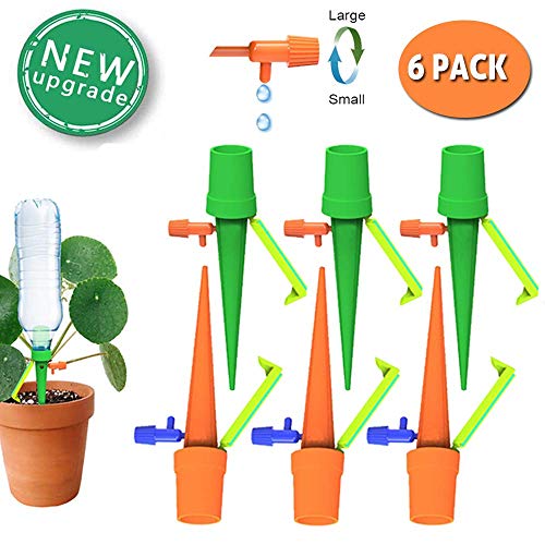 TAOPE Irrigation Goutte à Goutte Kit, 6Pcs Arroseurs Automatiques Plantes Avec Vannes Système D'irrigation Goutte-à-goutte de Régulation Dispositifs Contrôlables,pour Jardin Maison Intérieur Extérieur