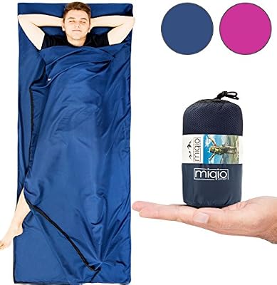 MIQIO 2in1 Drap de Sac de Couchage avec Fermeture Éclair Continue(Gauche/Droite)
