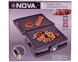RANA TRADERS Sandwich Maker 2000 Watt Non Stick ,toaster machine with fixed non stick plates