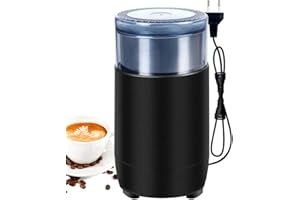 CIBITA Macina Caffe' Elettrico, Coffee Grinder di Potenza 150W Macina Spezie Capacità di 200ml Macinacaffè con Lama in Acciaio Inossidabile Macinino per Spezie Semi Pepe Zucchero Sale Erbe