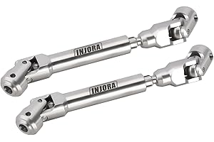 INJORA Arbres de Transmission en Acier Inoxydable pour FMS FCX10 Upgrade du Crawler RC 1/10, 104-139mm