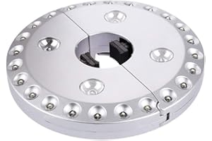 SMELEYOU LED Cordless Parasol Light Adjustable 3 Level Camping Umbrella Lamp with 24+4 Bright LED