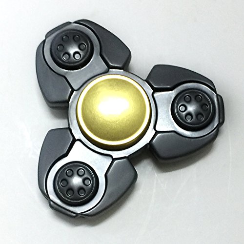 Hand Spinner,UFO EDC Metal Hand Spinner Fidget Toy Ultra Fast Bearing Tri-Spinner For ADD ADHD Tri Fidget Spinner 1-5 Min Spins Best Hand Spinner Toy(Black)