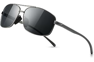 SUNGAIT Ultralight Rectangular Polarized Sunglasses for Men UV400