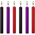 Bougies à basse température 6 Pcs Bougies romantiques à la cire Bougies d'égouttage Bougies à faible chaleur Bougies longues 