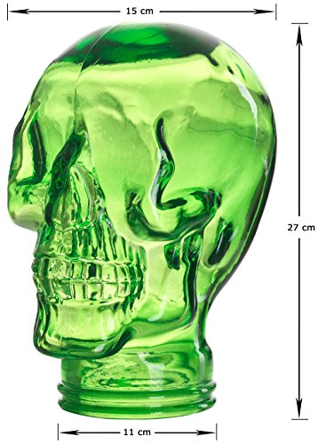 Ritzenhoff & Breker 152975 Deko Kopf Skull, Glas, grün, 27 cm hoch - 5
