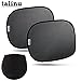 TALINU Car Windscreen Protective Sun-Shades Set of 2 for babies and children with easy to use suction clips and handy storage bag | 2 Year Satisfaction Guarantee | double pack of sun protection side window mesh shields for infants and adults, 2pc window shade sun blockers easy to remove, side-window sun shade blocks UV rays, 2 pack sun blinds for auto vehicle