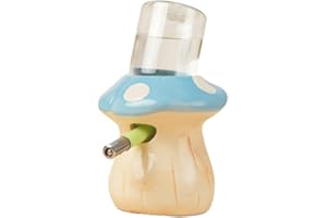 Sharplace Hamster Water Bottle Mushroom Shape Leakproof Creative Cage Accessories with Stand for Hamsters Small Animals Rat Mice Gerbil, Blue