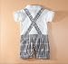 Baby Boy Wedding Christening Formal Wear Check Tuxedo Suit Romper Bodysuit Outfit Clothes (12-18 Months, White)