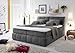 Produktbild Stella Trading Toledo 2 Boxspringbett 160x200 cm, Stoff, Anthrazit, 235 x 161 x 110 cm