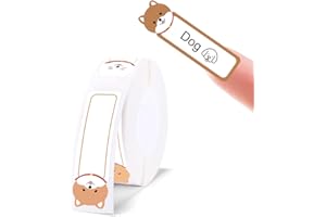 YULINCA Ruban de création d'étiquettes compatible pour NIIMBOT D11 D110 D101, papier d'imprimante d'étiquettes autocollant étanche anti-huile résistant aux rayures 14x50mm (chien)