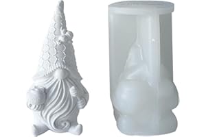 TOYHOOD Style-A 3D Silicone Gnome Mould - Christmas Soap & Candle Making Mould for DIY Craft & Party Decor