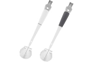 YONHESHI 5 In 1 Flaschenbürste mit Langem Griff，Flaschenbürste，Flaschenbürste lang，Flaschenreiniger bürste，Flaschenbürste Baby，Für Getränkeflaschen Glasflaschen Babyflaschen，Schwarze+Weiß（2 Stück）