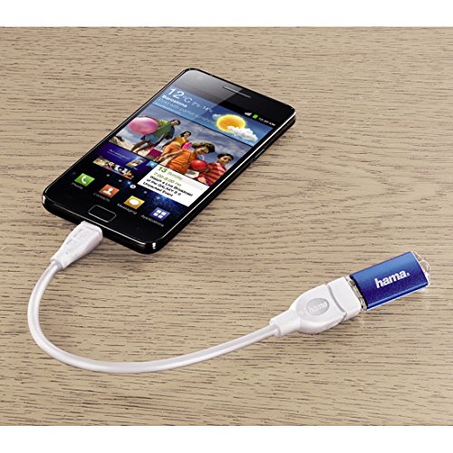 Hama OTG USB Adapter-Kabel (microUSB-Stecker auf USB-Buchse) für Smartphones und Tablets, vergoldet, 0,15 m, weiß - 2