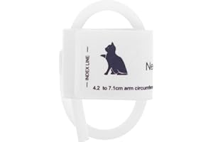 POPETPOP Manguitos de presión arterial veterinaria, tamaño universal para mascotas, brazalete de esfigmomanómetro de tela no tejida, accesorios de pulsera para gato, perro, animal, blanco