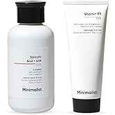 Minimalist Anti-Acne Skincare Combo | Salicylic Acid 2% Face Wash + 10% Vitamin B5 Gel Moisturizer | Oil Control, Acne Care &