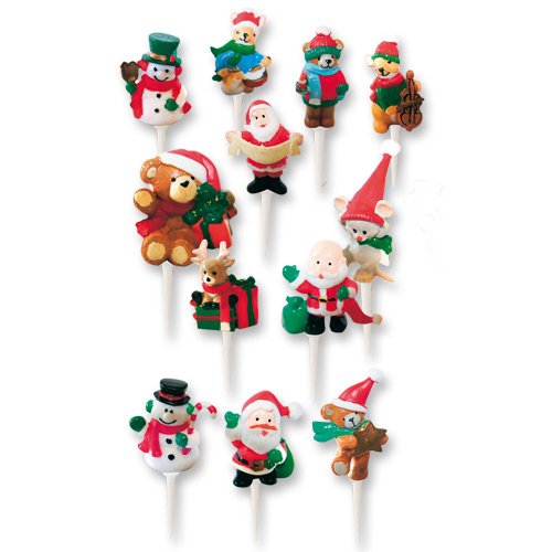 Preisvergleich Produktbild 72 Weihnachtsfiguren / Kunststoff Einstecker