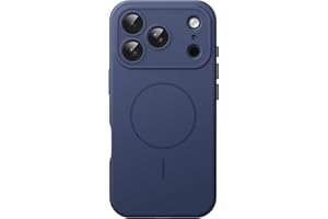 ‎JETECH JETech Magnetyczna Silicone Etui dla iPhone 17 Pro Max 6,9 Cala, Kompatybilny z MagSafe, Jedwabiście Miękki Dotyku, Amortyzujący Wstrząsy Osłona z Ochroną Obiektywu Aparatu (Ciemnoniebieski)