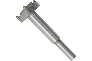 Meichoon Forstner Punta da trapano a coclea da 65 mm per la lavorazione del legno ad ala piatta, per foratura, sega a tazza per legno, punta in carburo, gambo rotondo, taglio per cerniera compensato