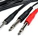 Produktbild m-one 2 m.6ft lang m-one 3,5 mm Stereo Klinkenstecker auf 2 x 6,35 mm (1/10,2 cm) Mono Stecker Kabel für – Huawei MediaPad T1 25,4 cm Tablet