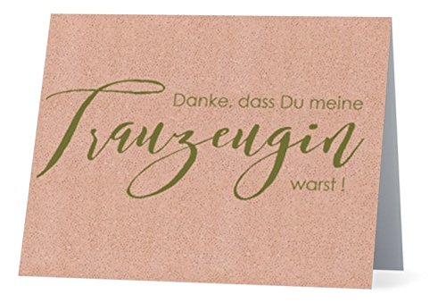 Karte - Danke, dass Du meine Trauzeugin warst! - rose/ gold Kalligraphie
