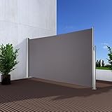 SICHTSCHUTZ: Schützen Sie sich vor neugierigen Blicken. Mit einer maximalen Länge von 350 cm kann die Markise individuell ausgezogen werden. Sie ist durch die wasserabweisende Oberfläche auch wetterbeständig.