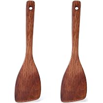 Spatola in legno per cucinare, girandola in legno antiaderente, manico lungo, spatola per friggere, pala, utensili da cucina, accessori