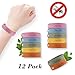 Produktbild Janolia Mückenschutz Armband, 12 Stück Anti Mosquito Bracelet Repellent Wristband Armband natürlichen Öl Sicheres Deef-Freies und Wasserdichtes Insektenschutz-Armband für Kinder, Erwachsene