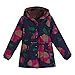 Produktbild TianWlio Jacken Parka Mäntel Herbst Winter Warme Jacken Strickjacken Damen Winter Warm Outwear Blumendruck Mit Kapuze Taschen Vintage Übergröße Mäntel Hot Pink XXL