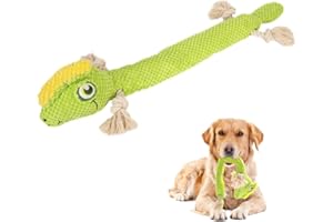 AOSEE Lucertola Peluche, Giochi per Cani Squeak Interattivi, Lucertola per cani che stridono a forma di Resistente alla noia per alleviare la noia Giocattolo interattivo da masticare (Lucertola)