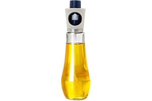 LELE LIFE Pulvérisateur d'huile avec bouchon rotatif anti-poussière, pulvérisateur d'huile d'olive en verre, flacon pulvérisateur d'huile de 230 ml, brumisateur d'huile pour friteuse à air, bleu