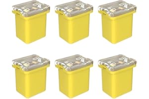 Gebildet Lot de 6 fusibles Assortis en Forme de boîte Jcase 12 V-24 V pour camions, Voitures et SUV, Bateau (60 A)