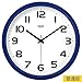 Produktbild BYLE Uhr Wanduhren Dekoration Stumm nicht tickende Mode Mute modernen minimalistischen Uhr Digital Art Zeichnung Quarzuhr Home Decor Wanduhr, 13-Zoll, Basic Sapphire Blue-580,