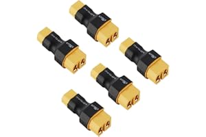 Boladge 5-Pack Adaptador de Conector Macho Enchufe XT30 a Conector Hembra Enchufe XT60 para Drone FPV