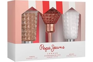 Pepe Jeans Life Is Now For Her Estuche Regalo Perfumes de Mujer Pack de 3 Piezas Eau de Parfum 30ml, Body Lotion 50ml y Shower Gel 50ml Set Fragancia Floral y Oriental Colonia Mujer