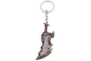 FEIDIAO Game G O War 4 Keychains Kratos Keyring Kui Ye Axe Hammer Knife Weapons Model Men Cosplay Car key chian (B)