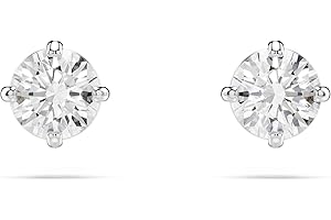 Swarovski Stilla Attract Collezione clous d'oreilles, blanc, plaqué rhodium
